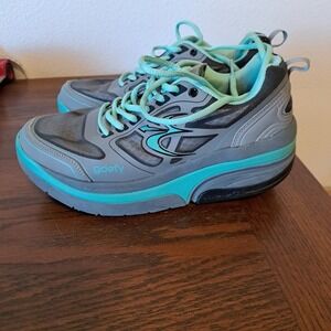 Gravity Defyer G-Defy Gray Teal VersoShock Walking Shoes Womens Sneaker